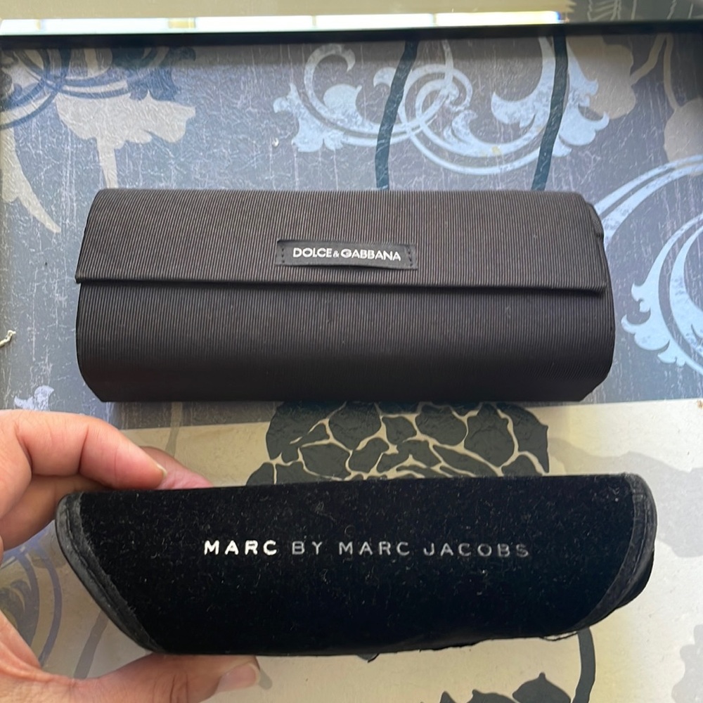 Dolce Gabbana and Marc by Marc Jacobs black sunglasses case